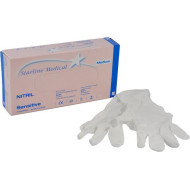 Einweghandschuhe Nitril ungepudert Grösse M weiss 100 Stk.