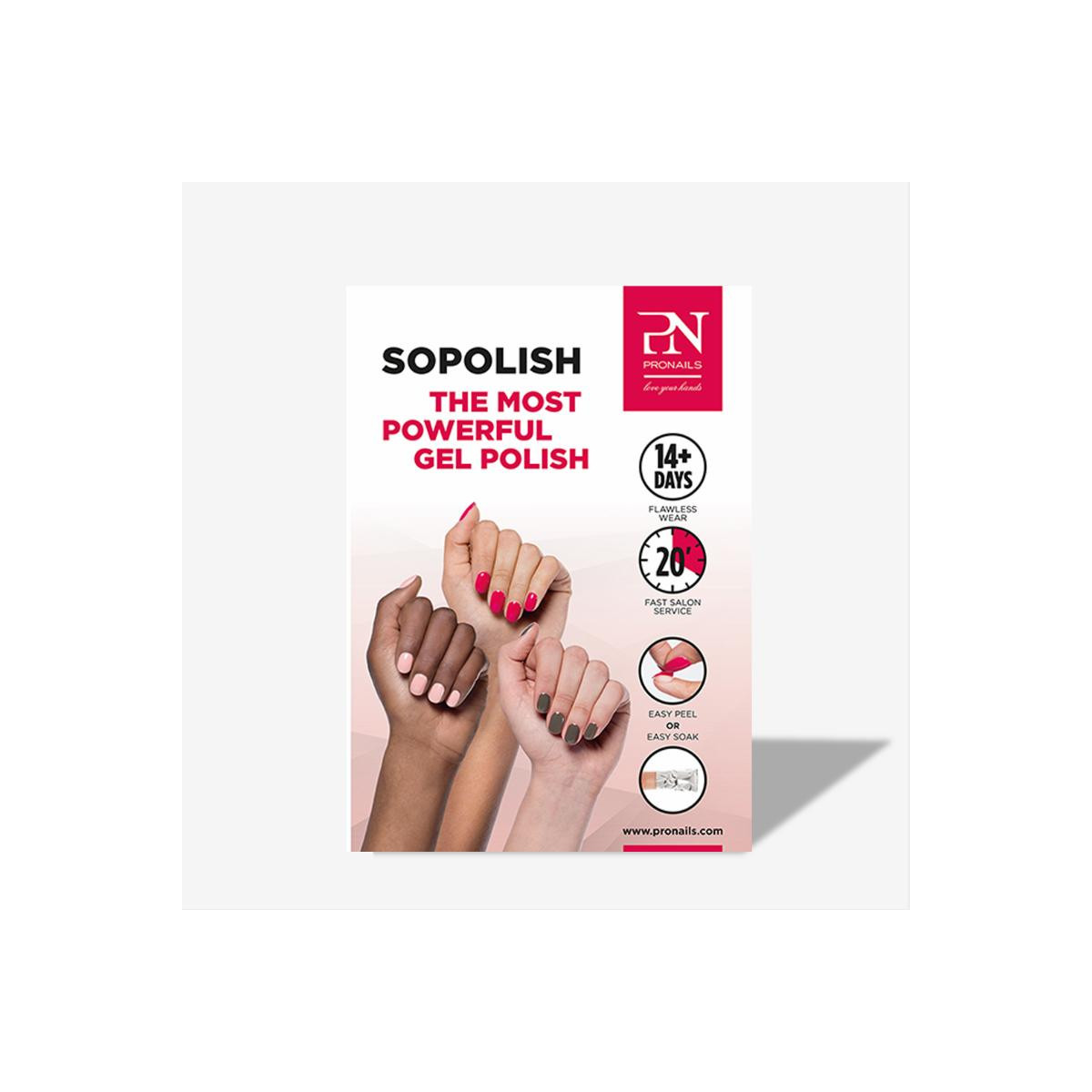 Poster PRONAILS Sopolish 3 Hands 50 x 70 cm EN