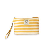 PRONAILS Necessaire gelb/weiss gestreift 24.5 cm x 7.5 cm x 17 cm