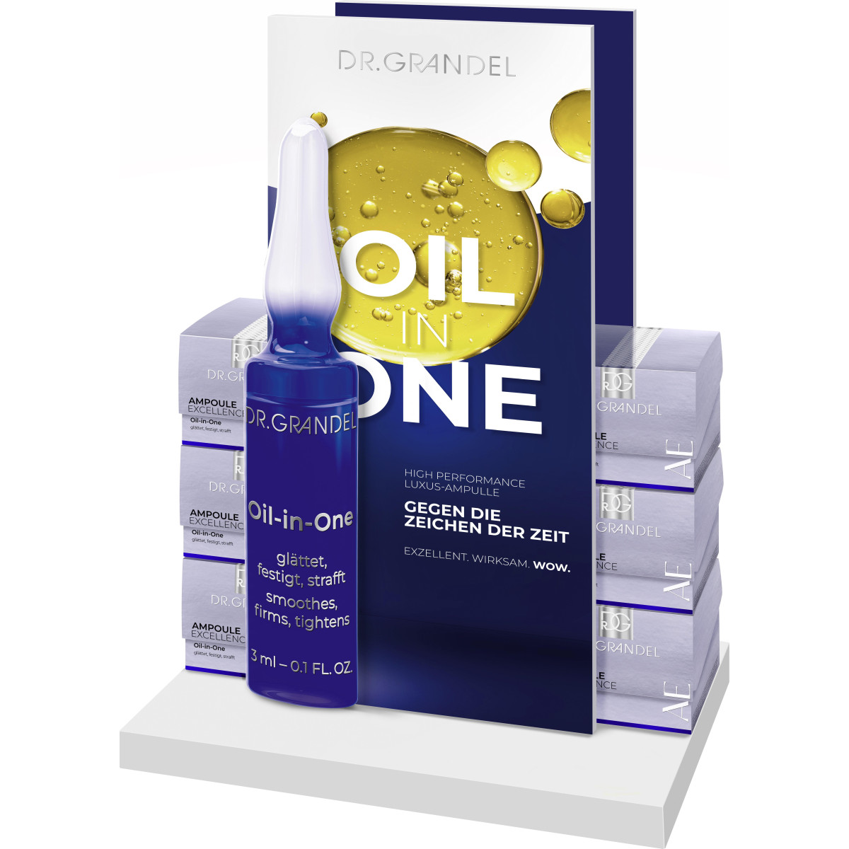 Kartondisplay DRG Ampoule Excellence Oil-in-One leer