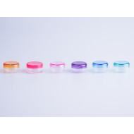 Leere Dösli 3 ml à 6 Stk. assortiert (verschiedenfarbene Deckel)