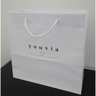 Papiertragtasche weiss "youvia"