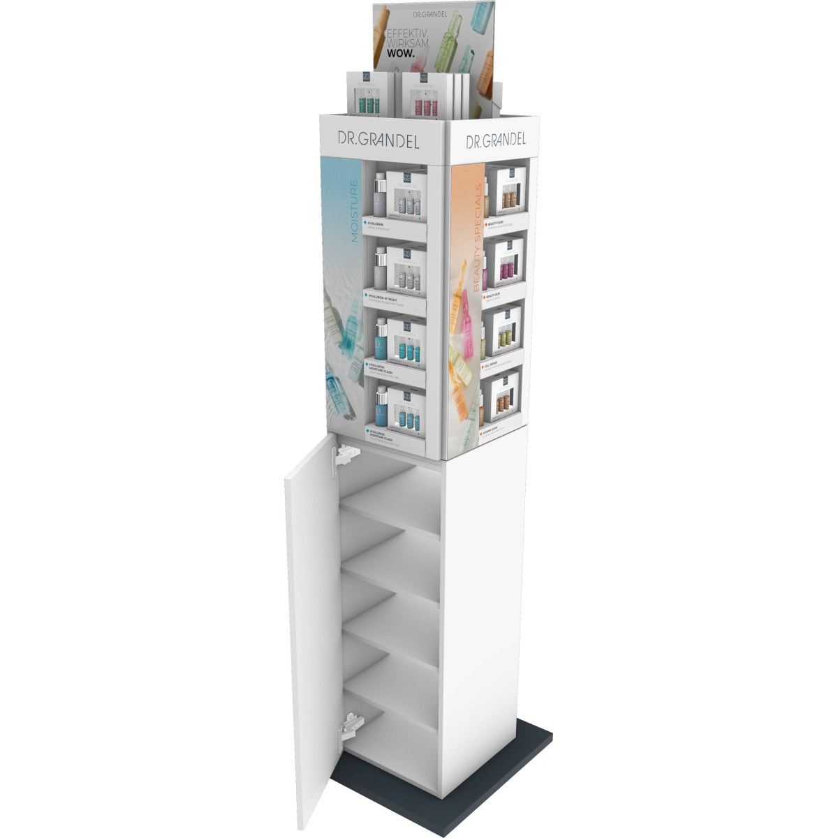 Ampullen Tower Dr. Grandel (Holz) Oberteil leer